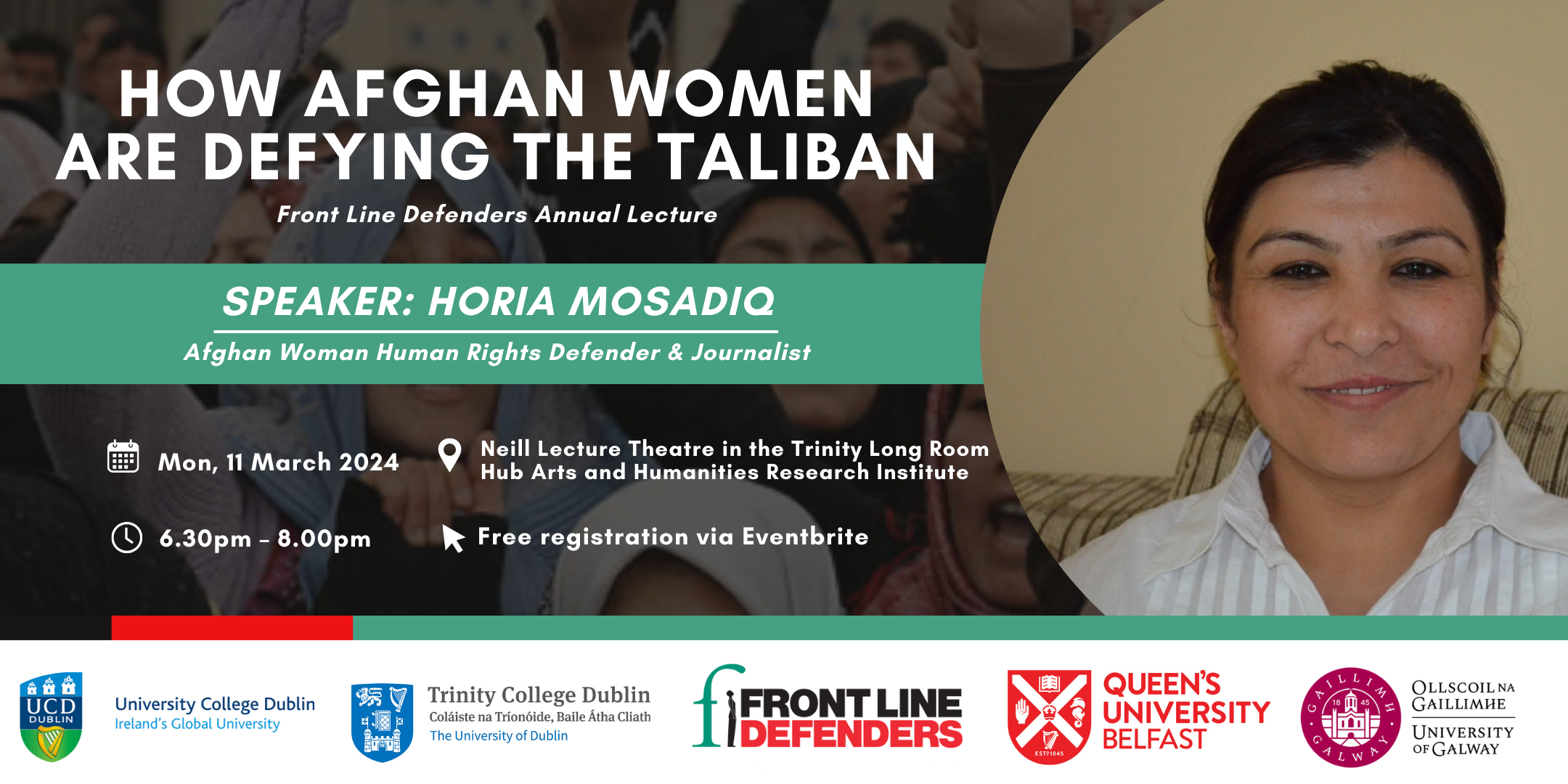 Frontline Defenders Annual Lecture 2024 - How Afgan Women are defying the Taliban